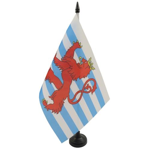 Az Flag - Tischflagge Luxemburg Mit Löwen - 21X14 Cm - Luxemburgische Tischfahne 14 X 21 Cm - Flaggen