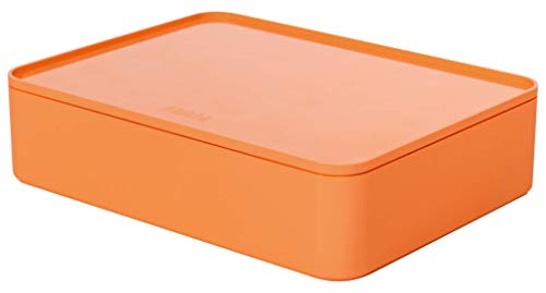 Han Schubladenbox Allison Smart-Organizer Utensilienbox Mit Innenschale Und Deckel/ Serviertablett, Stapelbar, Büro, Schreibtisch, Badezimmer, Küche,