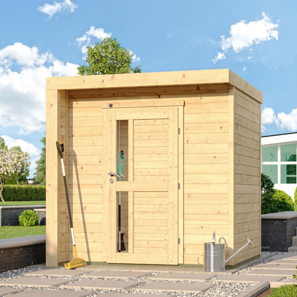 weka Designhaus 262 B/C natur Gartenhaus, Einzeltür
