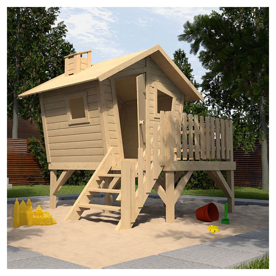 weka Tabaluga Abenteuerhaus Kinderspielhaus LOTTI mit Treppe und Terrasse