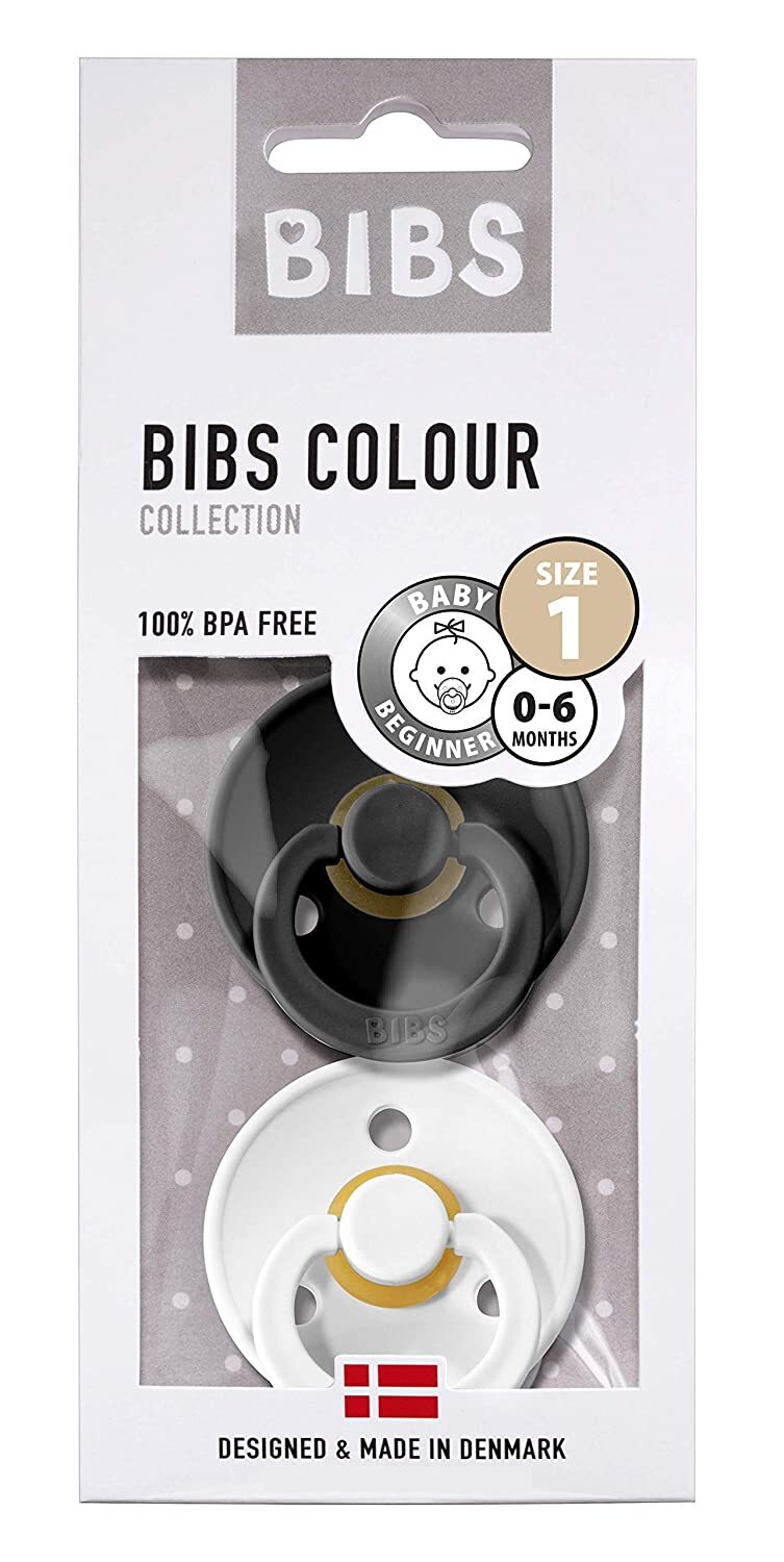 Bibs Schnuller ohne BPA Black / White, Größe 1 (0 - 6 Monate) - B - Ware