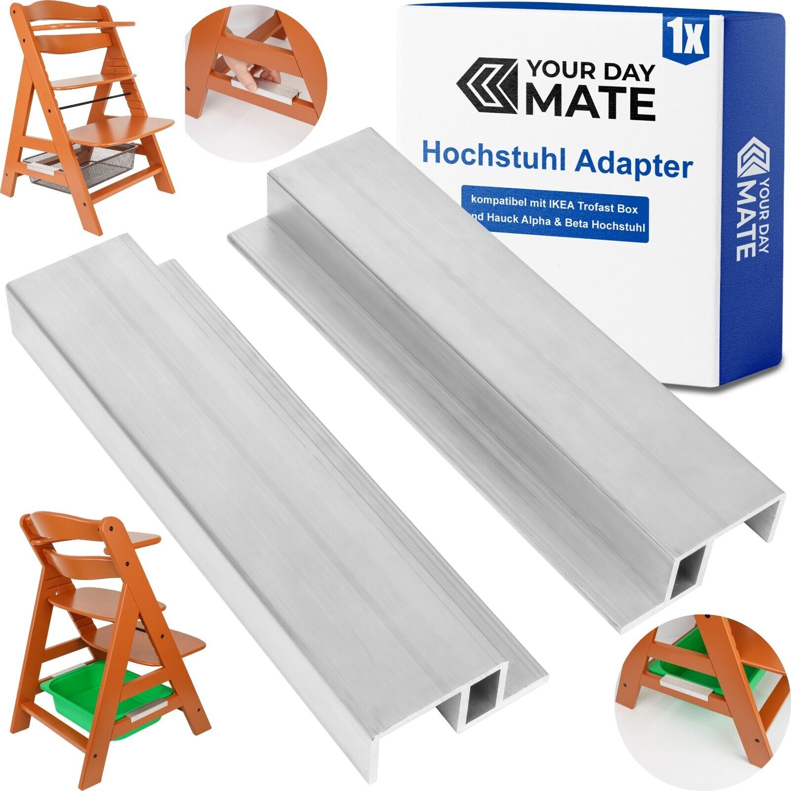 Box Adapter Hochstuhl Halterung Drahtkorb Plastik Kiste Halter Kinderhochstuhl