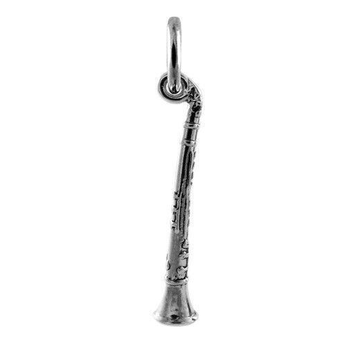 TheCharmWorks Sterlingsilber Klarinette Charmanhänger | Sterling Silver Clarinet