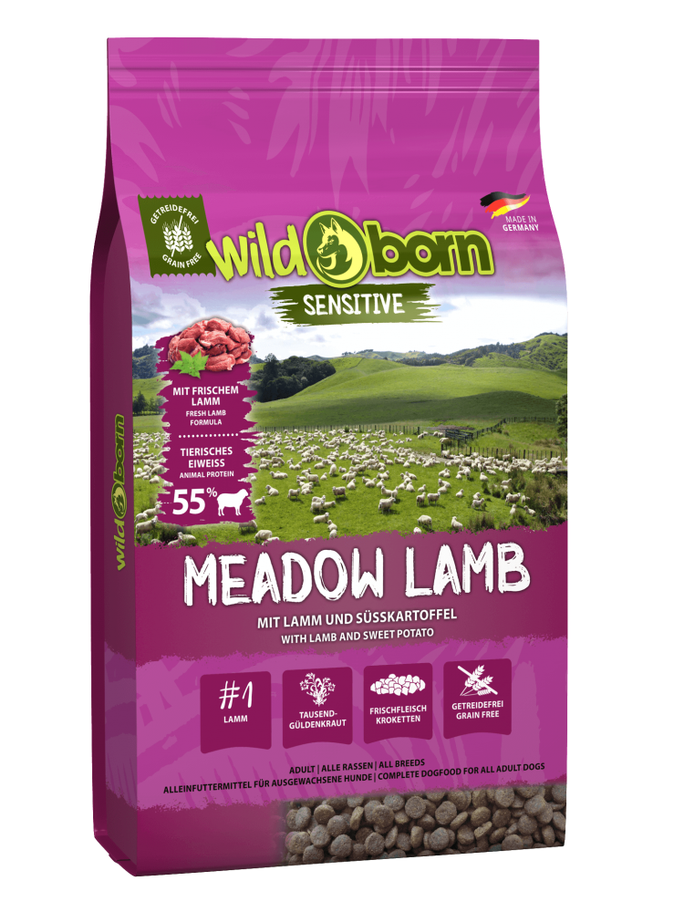 Wildborn Meadow Lamb 12 kg - getreidefreies Hundefutter mit Lamm & Kartoffel