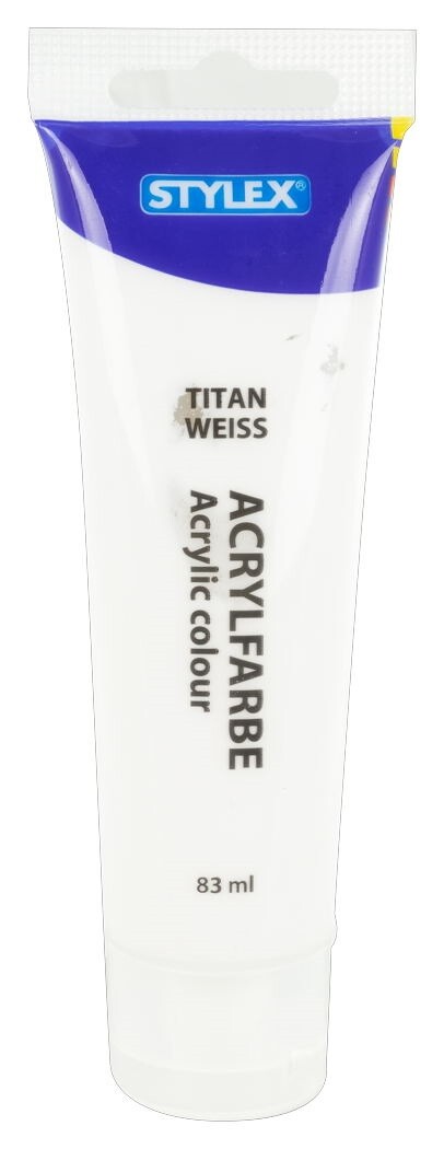 (21,57 EUR/l) Stylex 28640 Acrylfarbe 83 ml Tube titanweiß