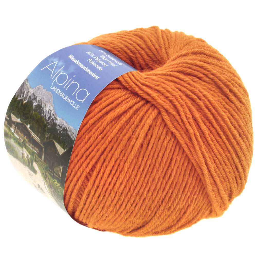 Wolle Kreativ! Lana Grossa - Alpina Landhauswolle - Fb. 42 terracottaorange 100g