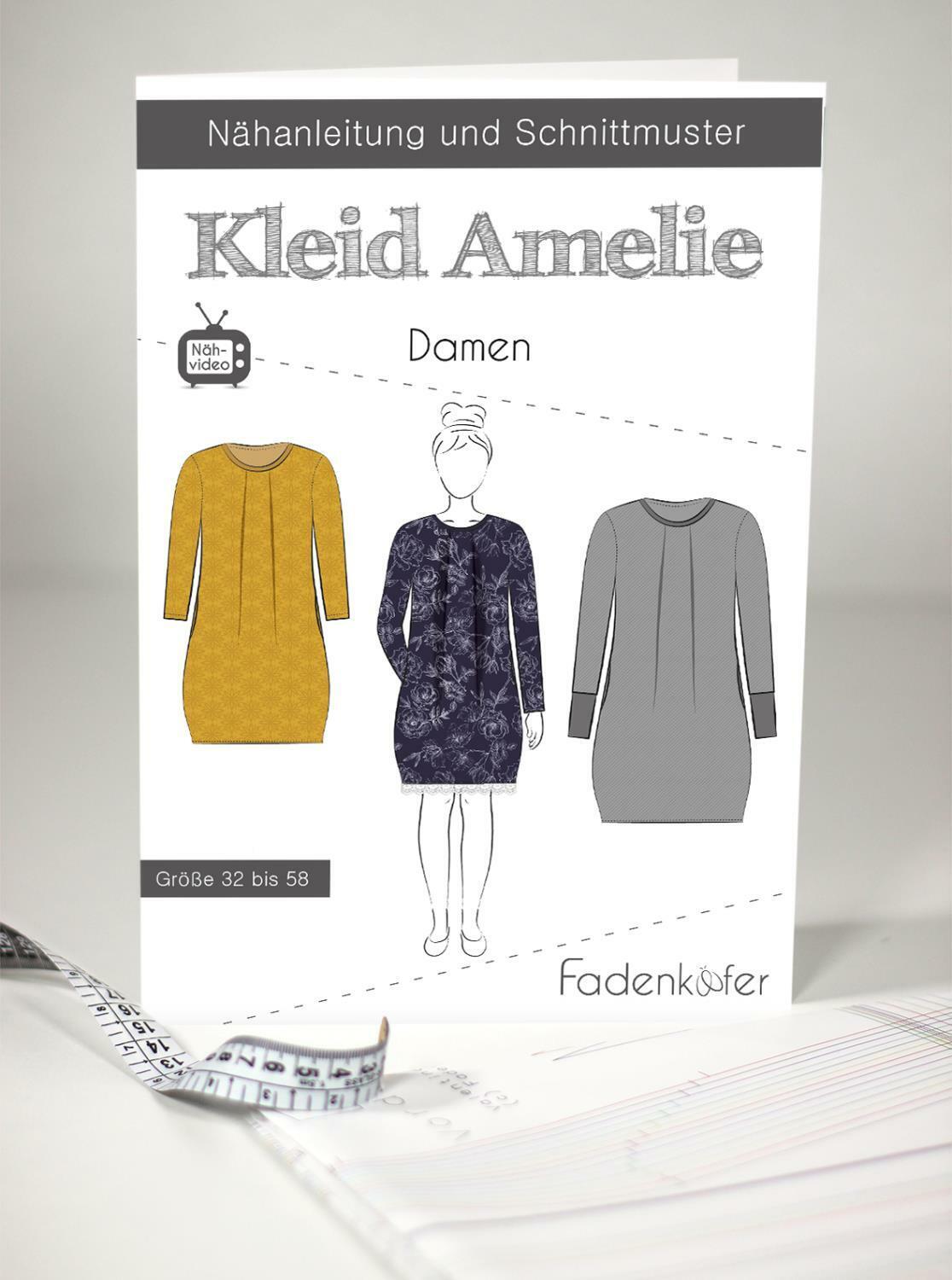 Schnittmuster Fadenkäfer Kleid Amelie Damen