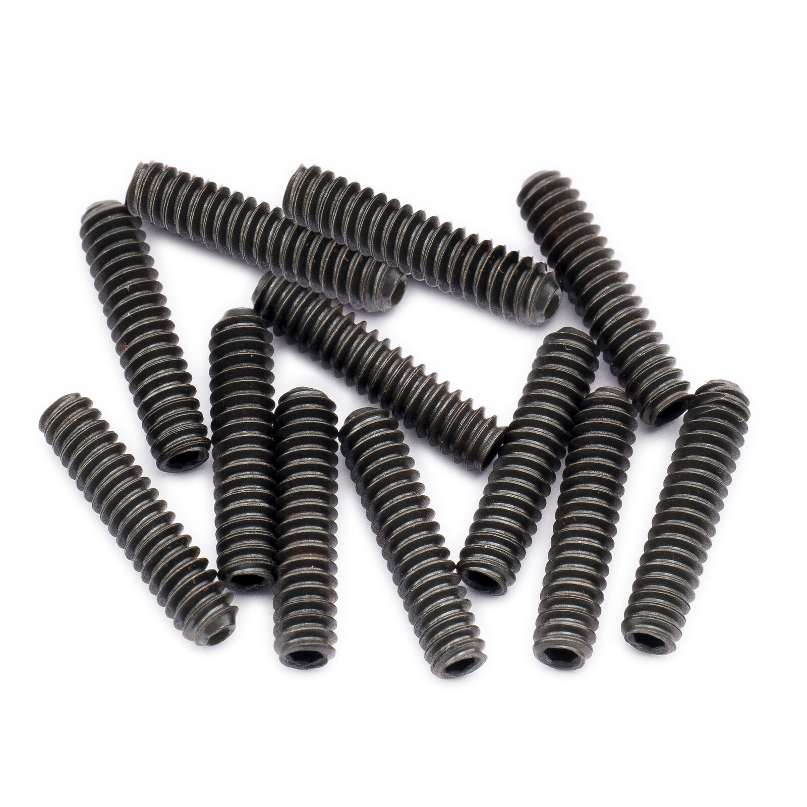 Musiclily Pro 12Pcs Black #4-40x1/2" Saddle Height Screws For USA Guitar Bridge