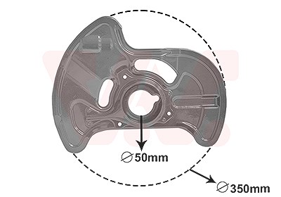 Van Wezel Spritzblech, Bremsscheibe [Hersteller-Nr. 3091371] für Mercedes-Benz