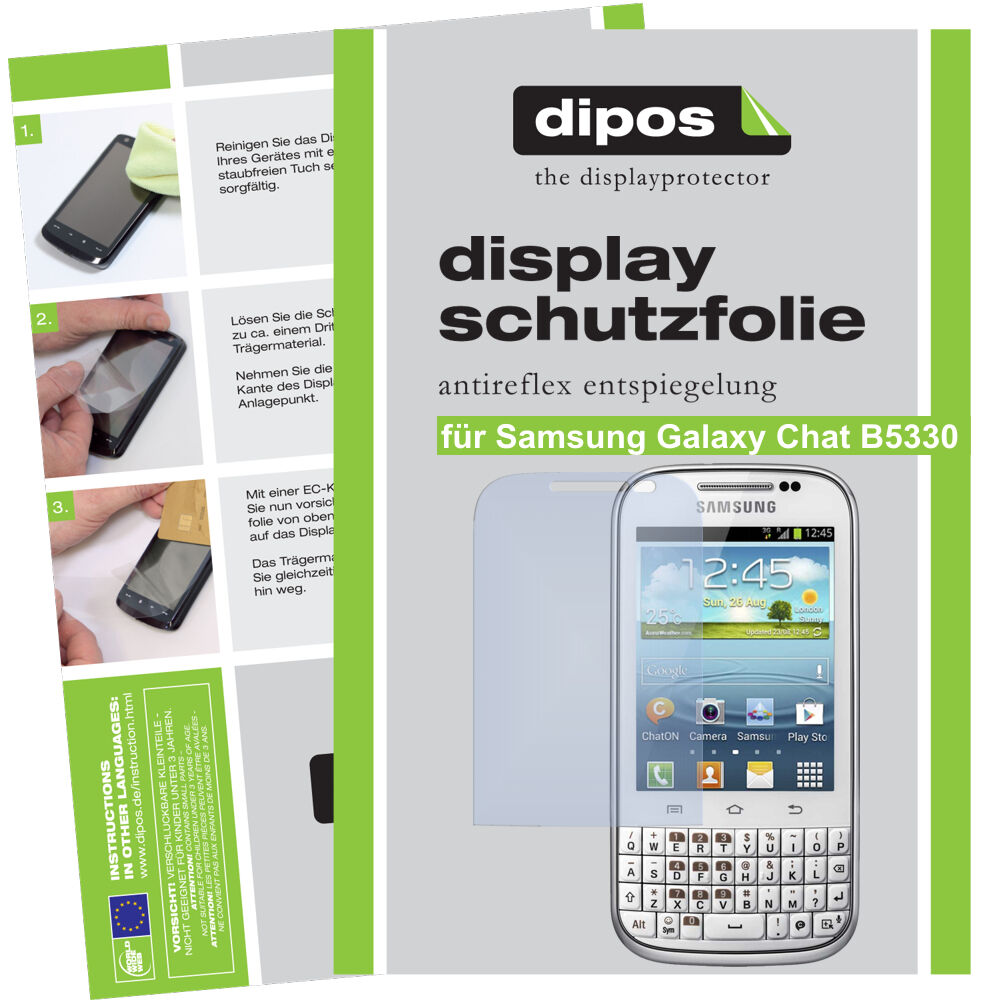 1x Schutzfolie für Samsung Galaxy Chat B5330  matt Display Antireflex