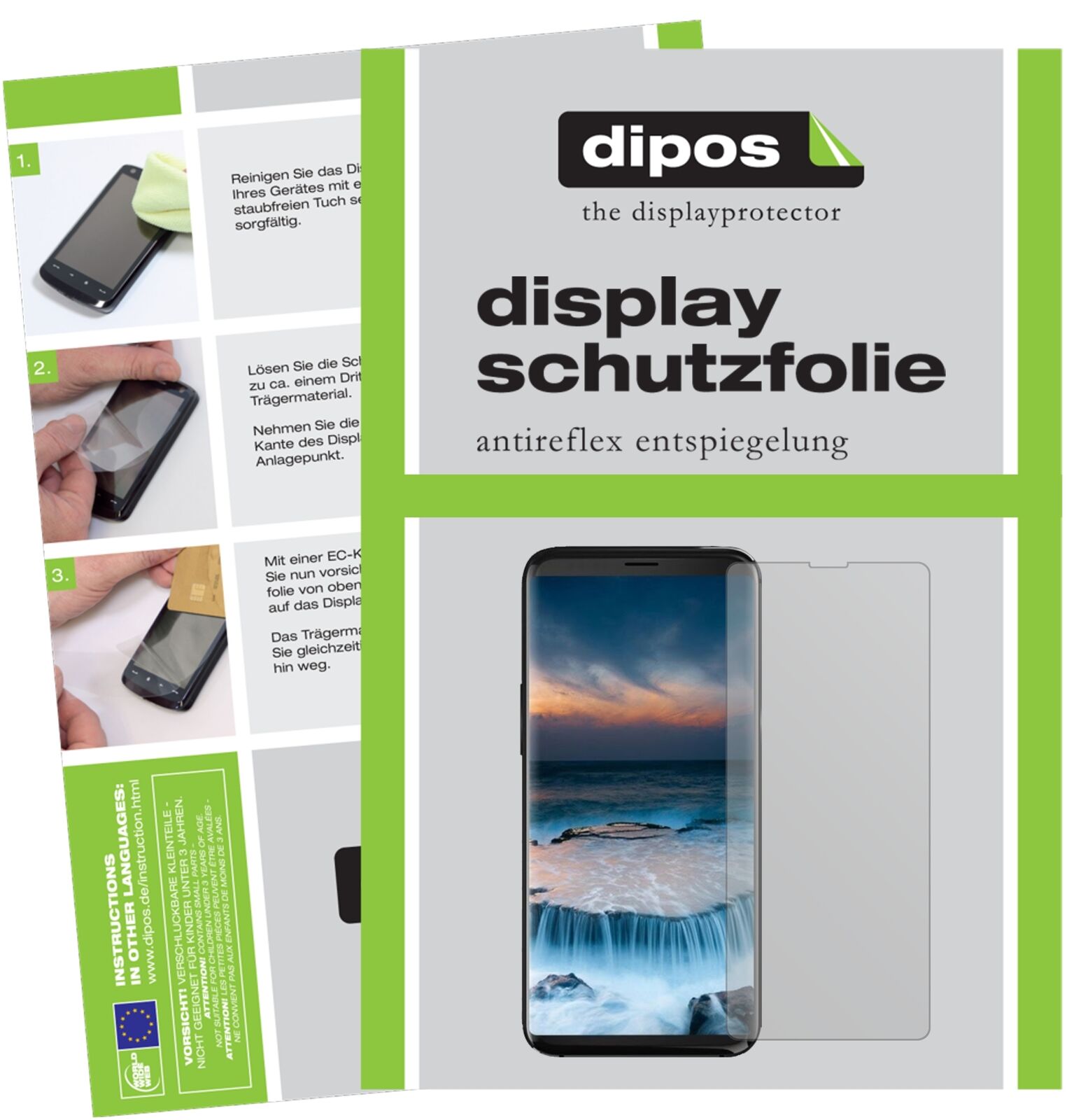 2x Schutzfolie für Uhans i8 matt Displayschutzfolie Folie Display Schutz dipos
