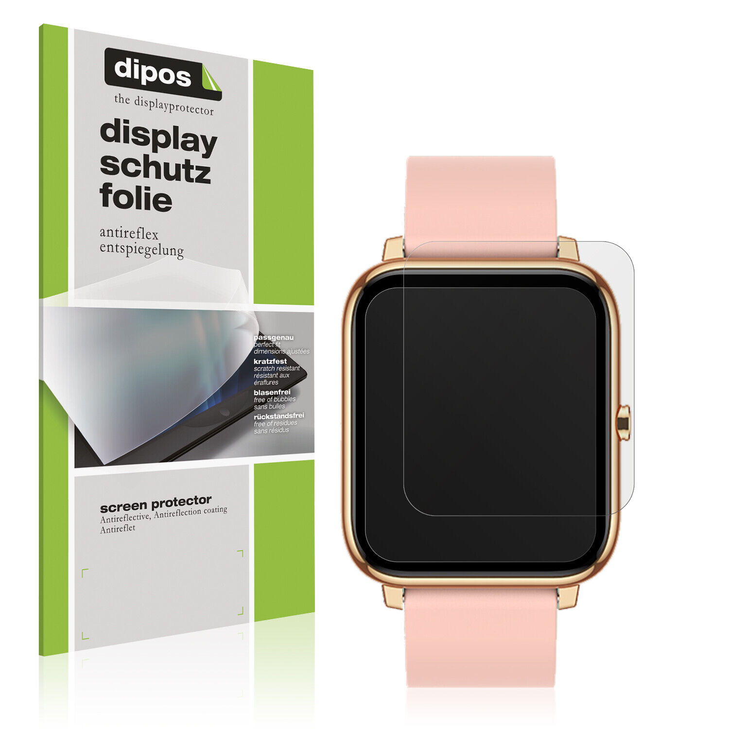 5x Schutzfolie für Kalinco CS201C Smartwatch Display Folie matt