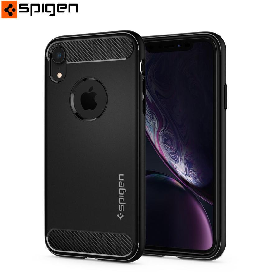 👉 Schutzhülle Handyhülle Case Spigen Rugged Armor iPhone XR schwarz