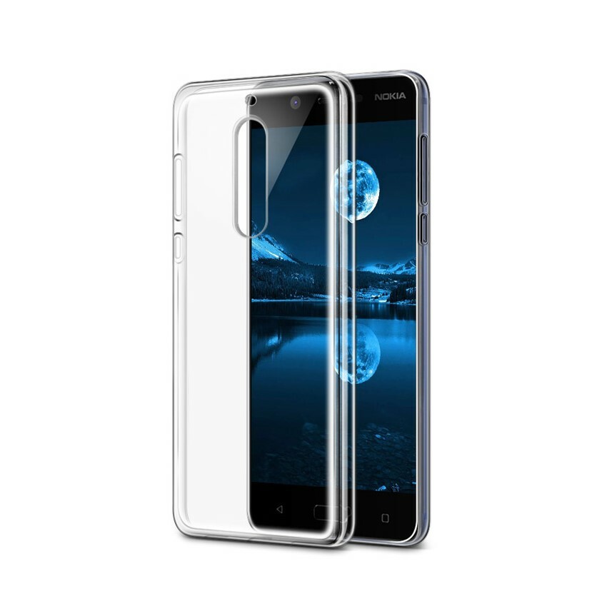 Hülle für Nokia 5 Handy Cover Silikon Case Schutzhülle Bumper Tasche transparent
