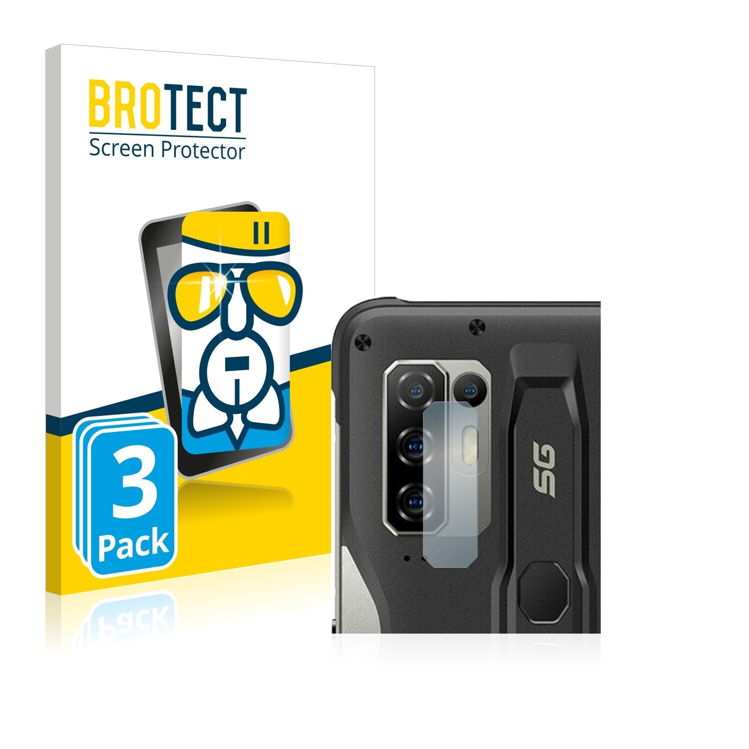 3x BROTECT Schutz Glas Folie für Ulefone Armor 10 5G (NUR Kameraschutz)
