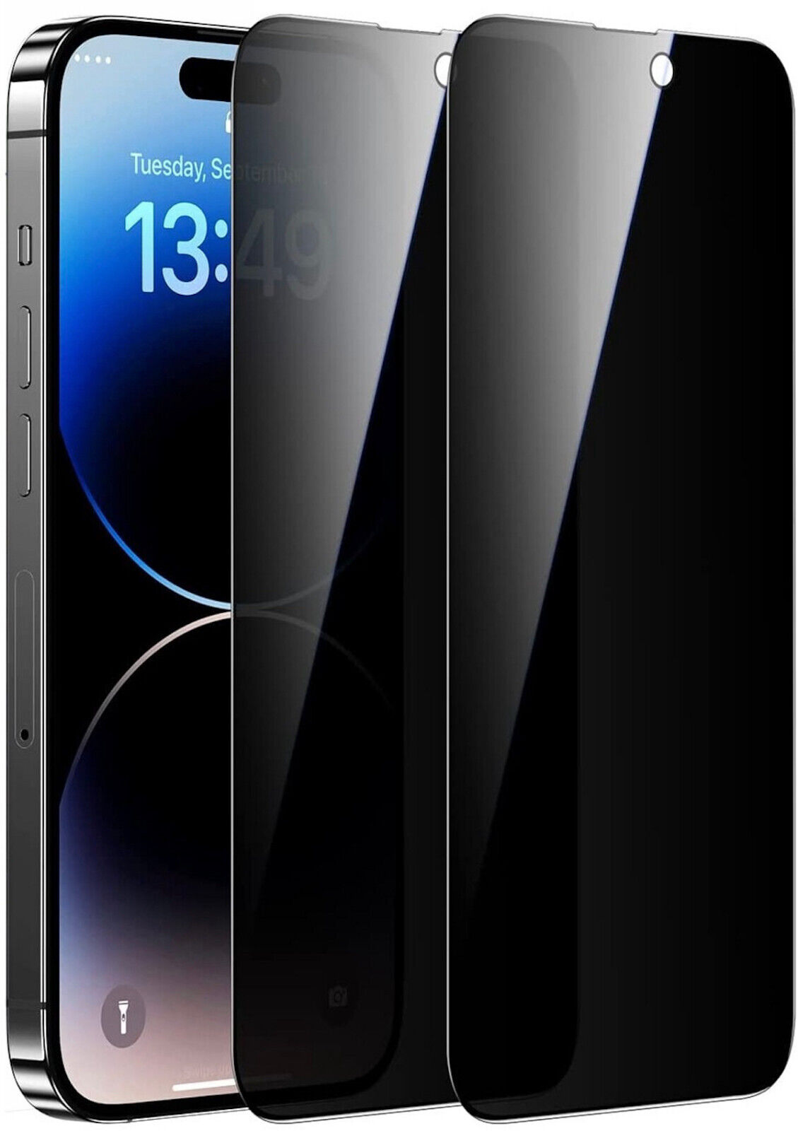 2x iPhone 15 Pro Max Sichtschutz Schutzfolie Display Schutzglas 9H Panzerfolie