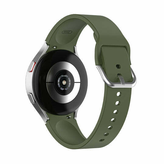 Armband flexibel aus Silikon 22mm für Samsung Galaxy Watch 4 Smartwatch Grün