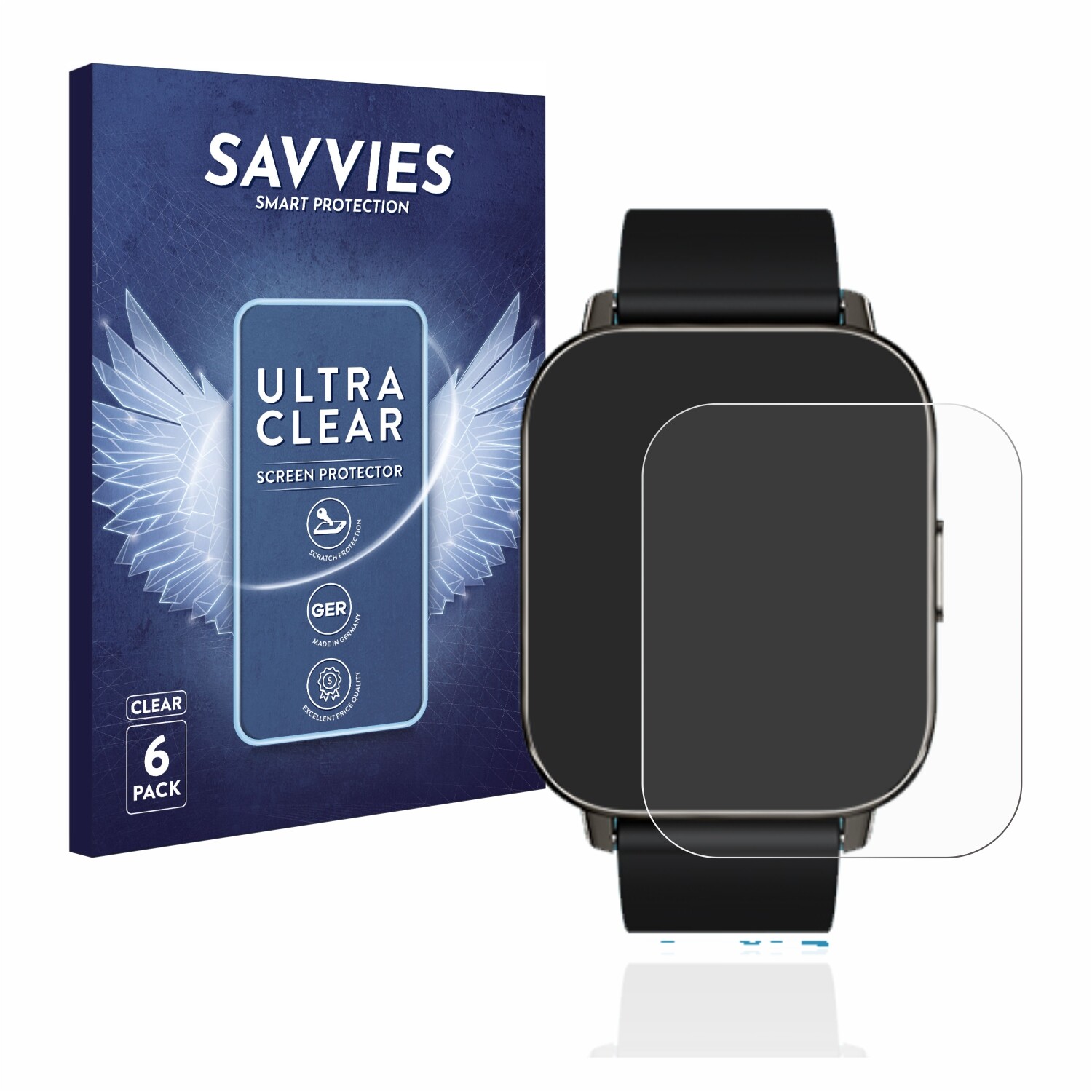 Savvies 6x Folie für Ordtop P32E Schutzfolie Displayschutz Display Schutz Klar
