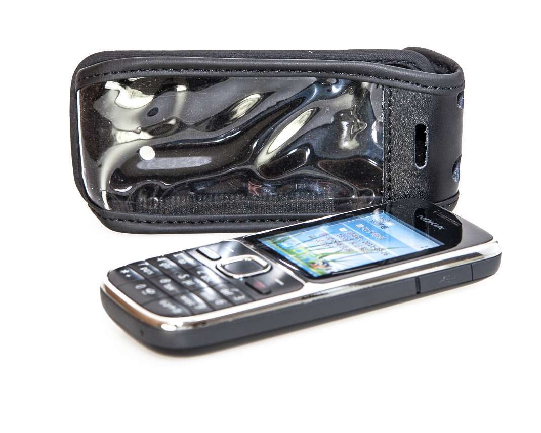 caseroxx Ledertasche mit Gürtelclip für Nokia C2-01 in schwarz aus Echtleder