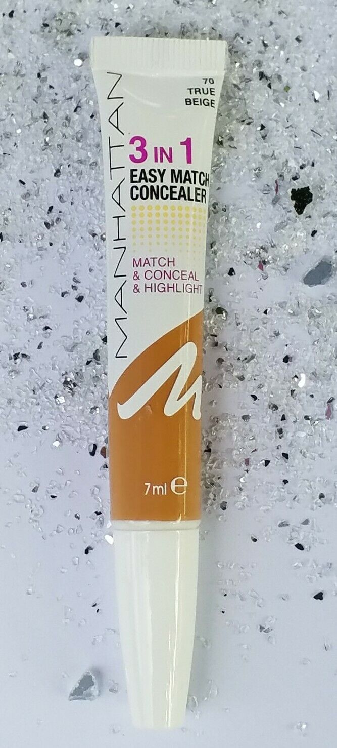 MANHATTAN 3 in 1 EASY MATCH CONCEALER & HIGHLIGHTER 70 TRUE BEIGE 7ml 💗