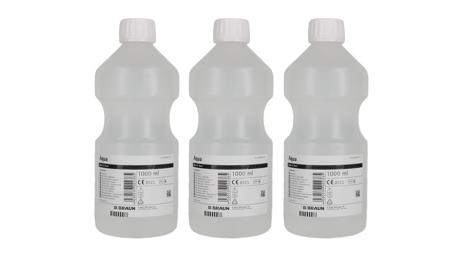 3 x1.000ml Steriles Wasser Aqua B. Braun Inhalation Befeuchtung (4,20 EUR/l)