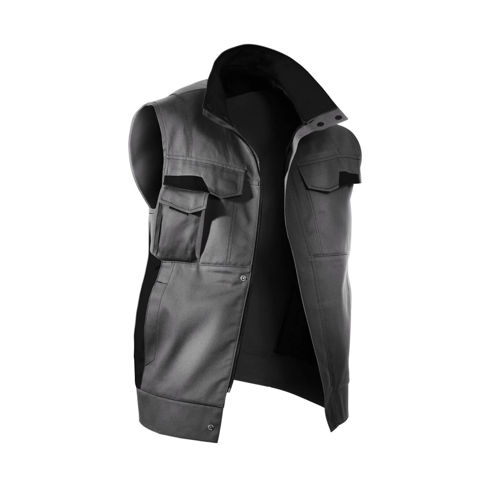 Kübler Vita mix Weste anthrazit/schwarz Gr. XL -  65% Polyester, 35% Baumwolle