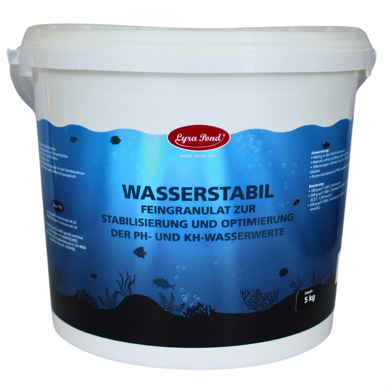 5 kg Wasserstabil Stabilisator Optimale Wasserwerte im Teich PH Wert Lyra Pond®