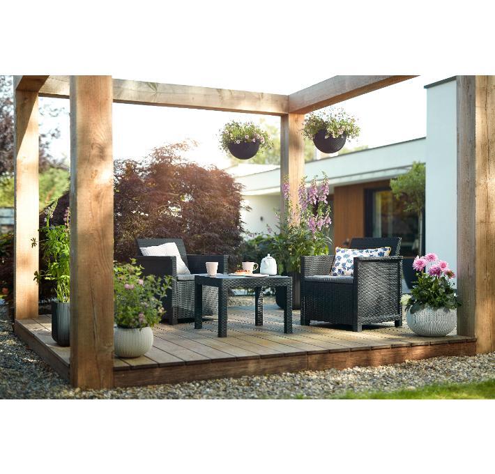 Keter Gartenmöbel Set Emma Graphit