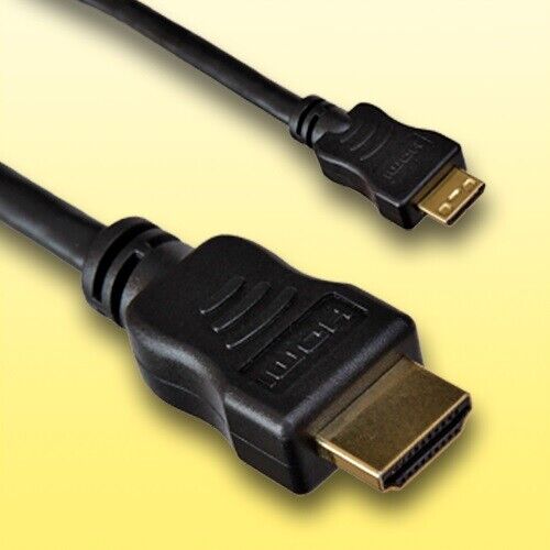 HDMI Kabel für Sony Alpha SLT-A58 Digitalkamera - Micro D - Länge 2m - vergoldet