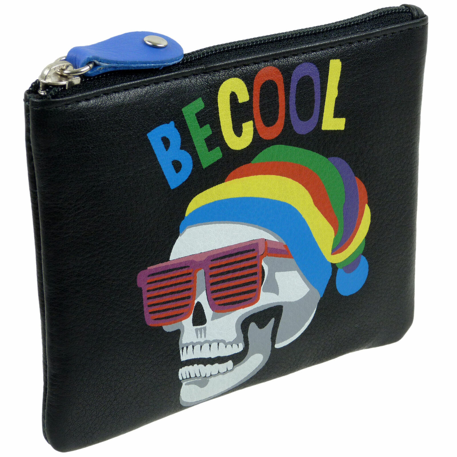 Bunt Leder Geldbörse Schlüsselanhänger von Mala Rosa Range Skulls Teenager Boys