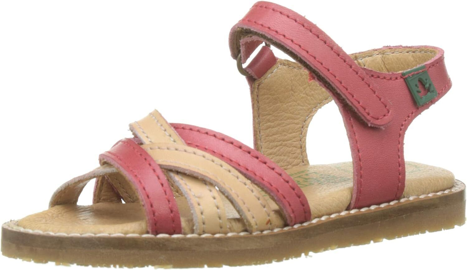 El Naturalista Mädchen Vaquetilla Africa Slingback Sandalen, Rot/Beige, 24 EUR