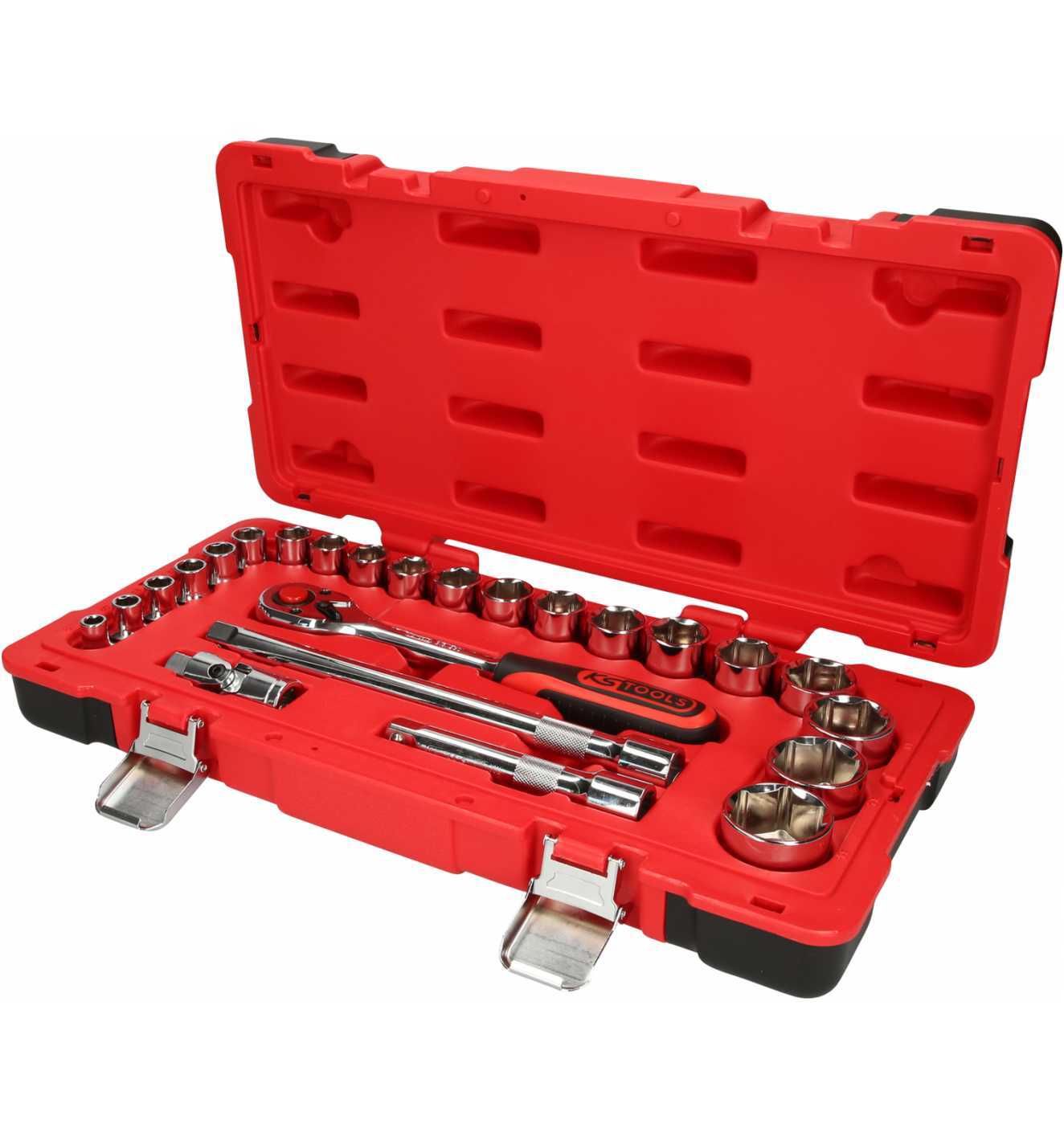 KS Tools 1/2" CHROMEplus Steckschlüssel-Satz, 24-tlg