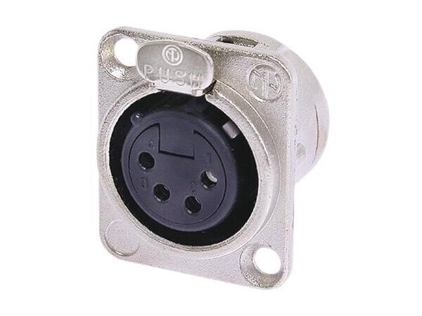 NEUTRIK - NC4FD-LX - XLR-Chassisbuchse, 4-polig, silber beschichtete Kontakte, v