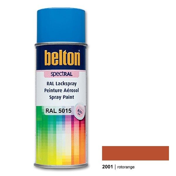 (13,63€/L) Belton Ral Spray 2001 rotorange 400 ml Sprühdose hochglanz