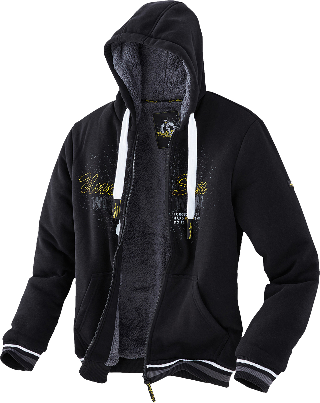UncleSam Sweatjacke anthrazit/schwarz Gr. L - Herren