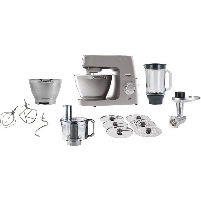Kenwood KVC 5401S Chef Elite - 1200 Watt Küchenmaschine mit viel Zubehör