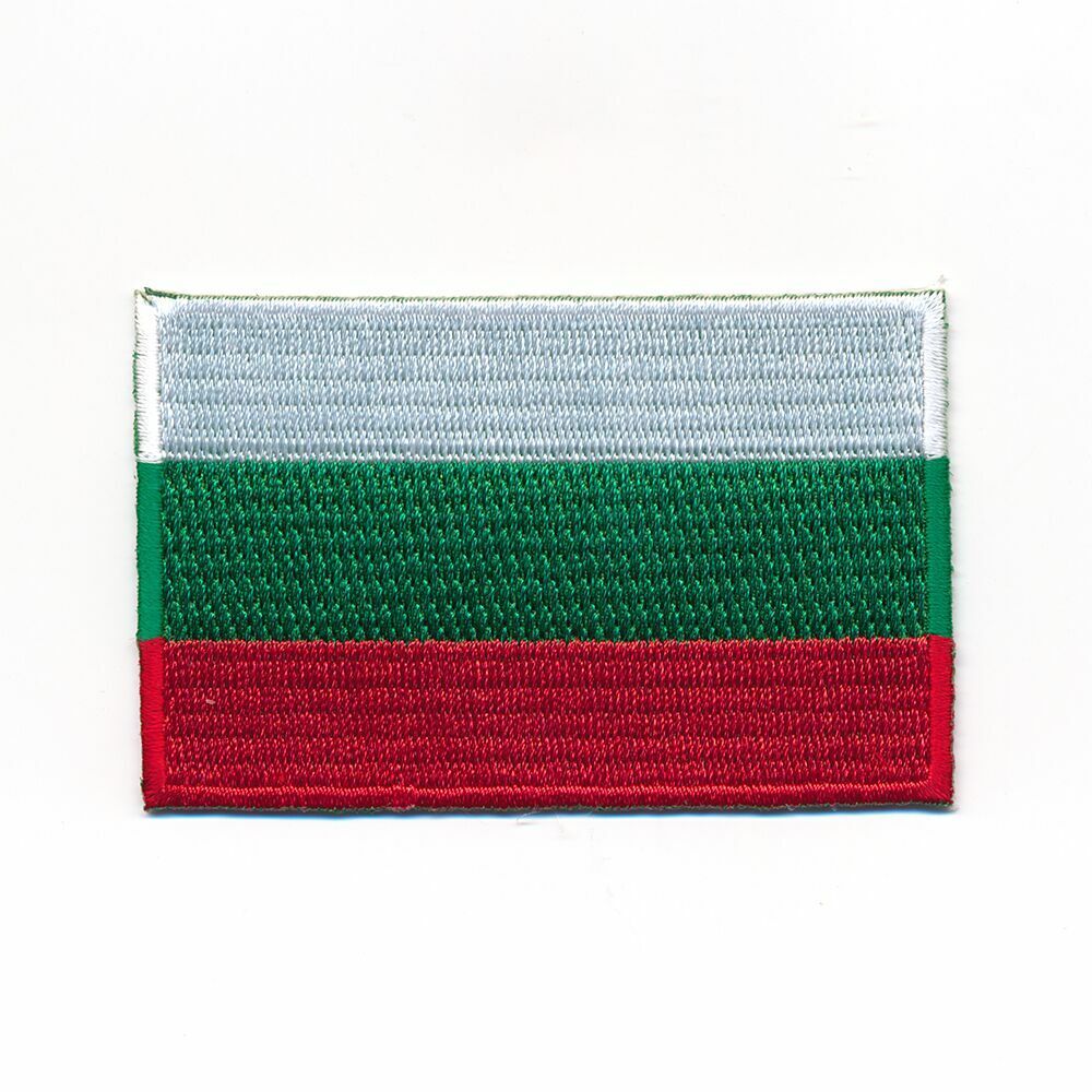 60 x 35 mm Bulgarien Flagge Sofia Europa Flag Patches Aufnäher Aufbügler 1155 B