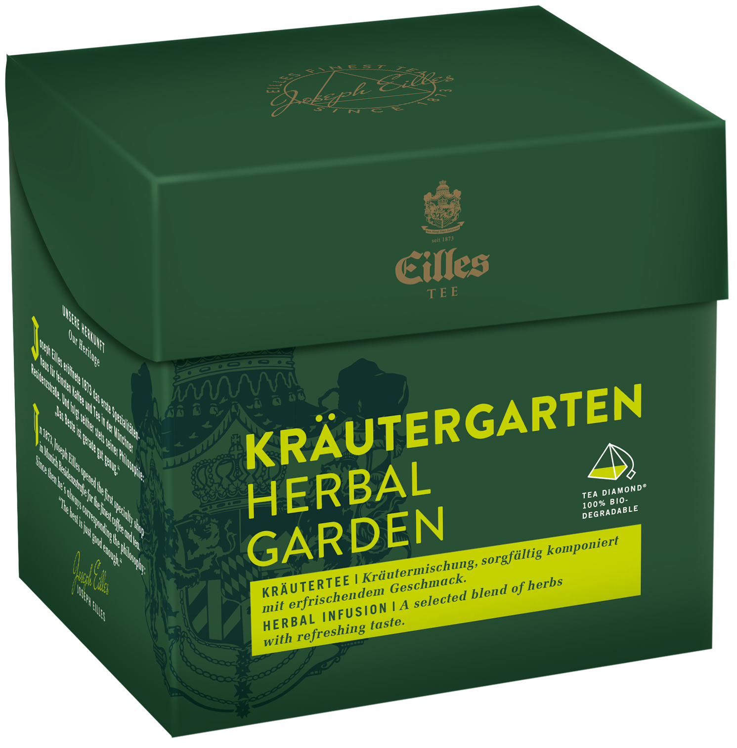 EILLES TEE Tea Diamond KRÄUTERGARTEN im Pyramidenbeutel, 20er Box