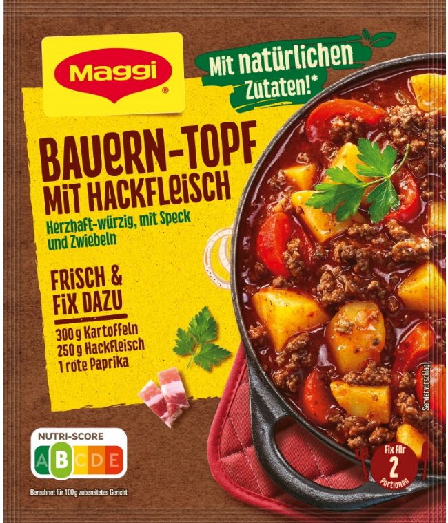 Maggi Fix & Frisch - Bauern Topf mit Hackfleisch - Bauerntopf - 39 Gramm