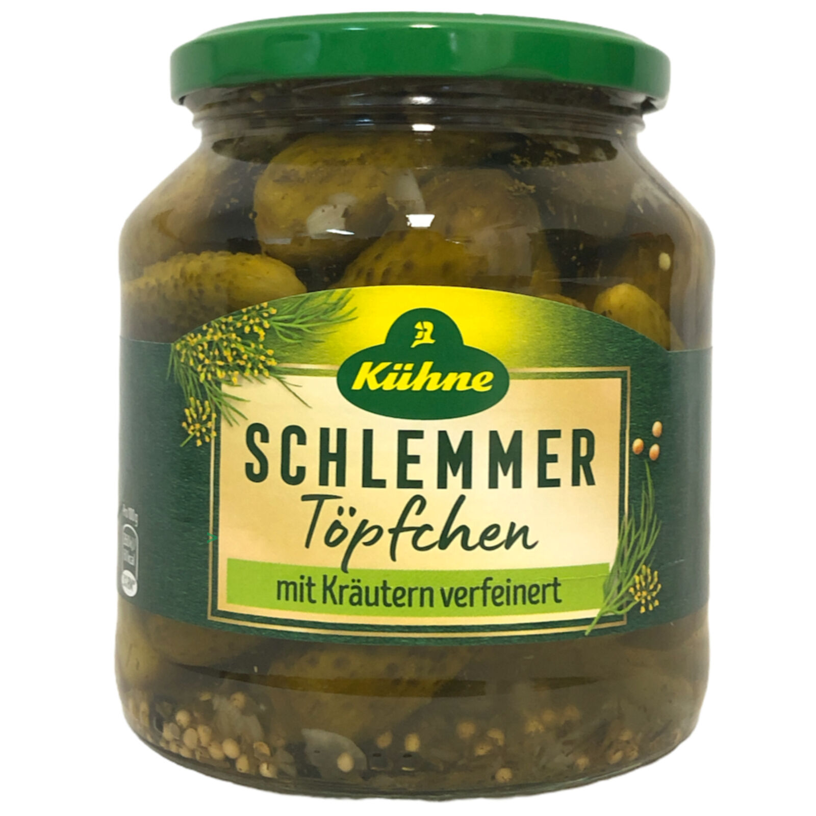 Kühne Schlemmertöpfchen Gewürzgurken mit Kräutern verfeinert Cornichons 300g