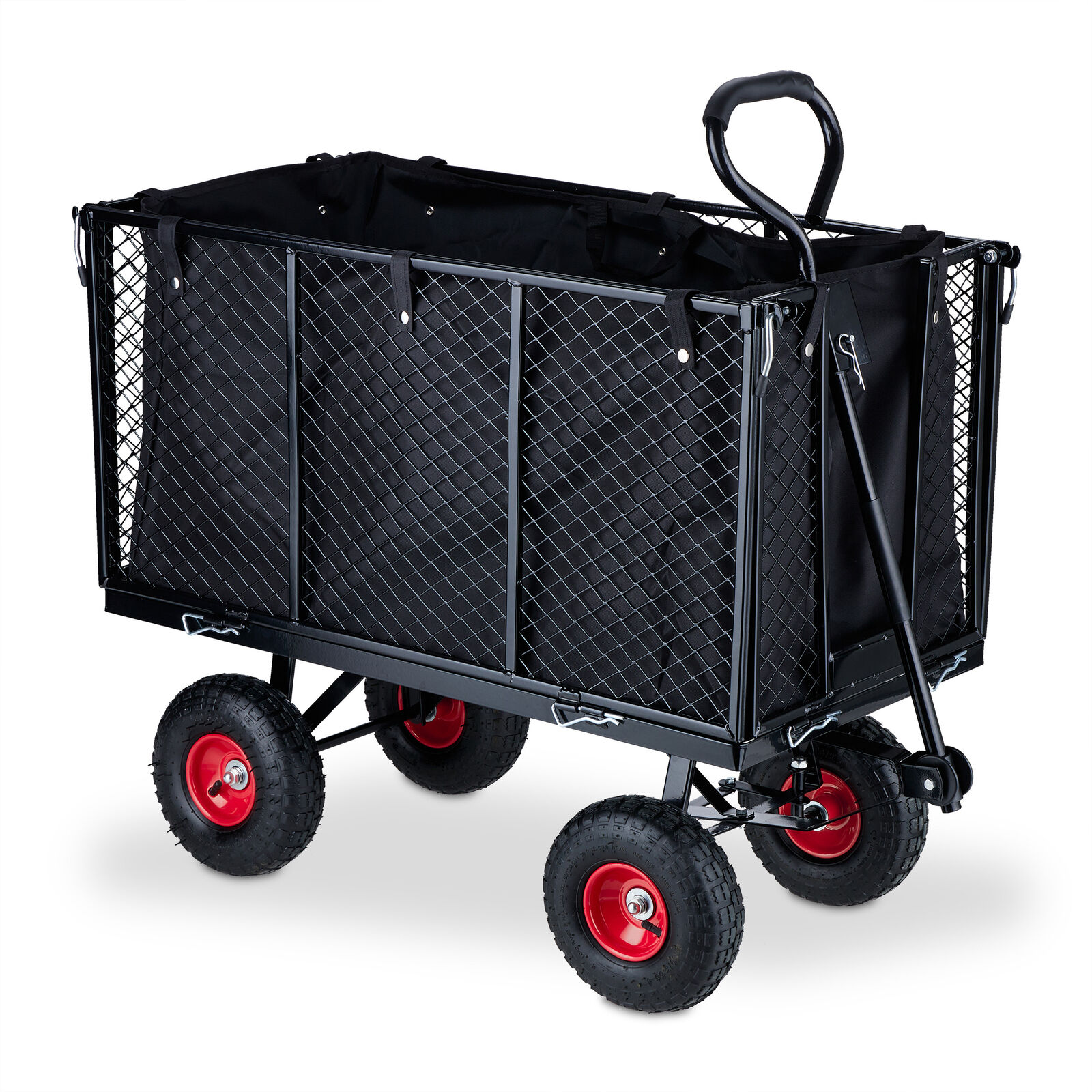 Handwagen hoch, Bollerwagen, Handkarre, Lastenwagen, Gartenwagen, Transportwagen