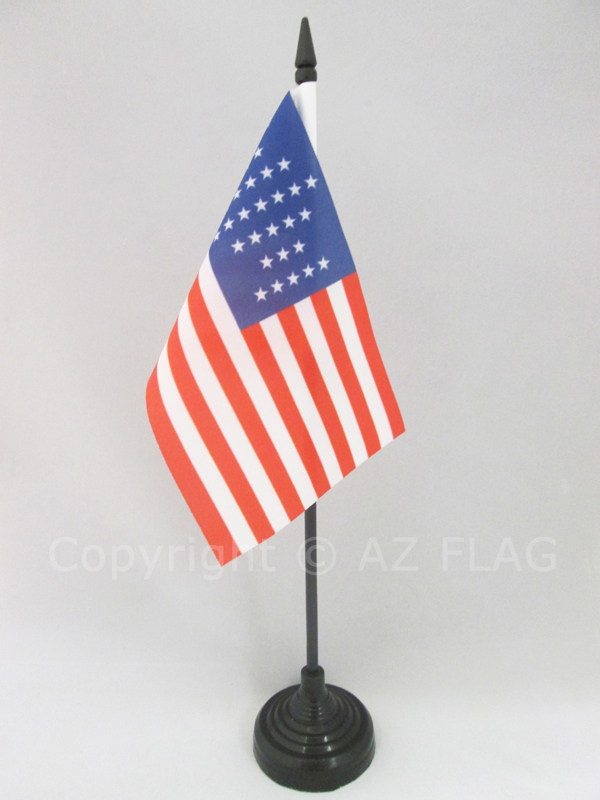 TISCHFLAGGE USA 33 STERNE 15x10cm - VEREINIGTEN STAATEN VON AMERIKA ALT TISCHFAH