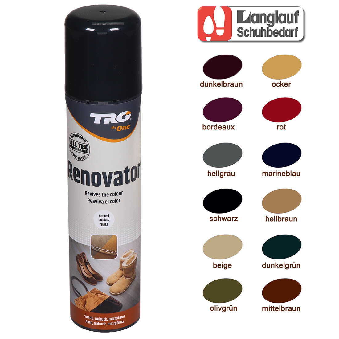 TRG Renovator Nubuk Microfaser Wildleder Pflegespray Navy Blau
