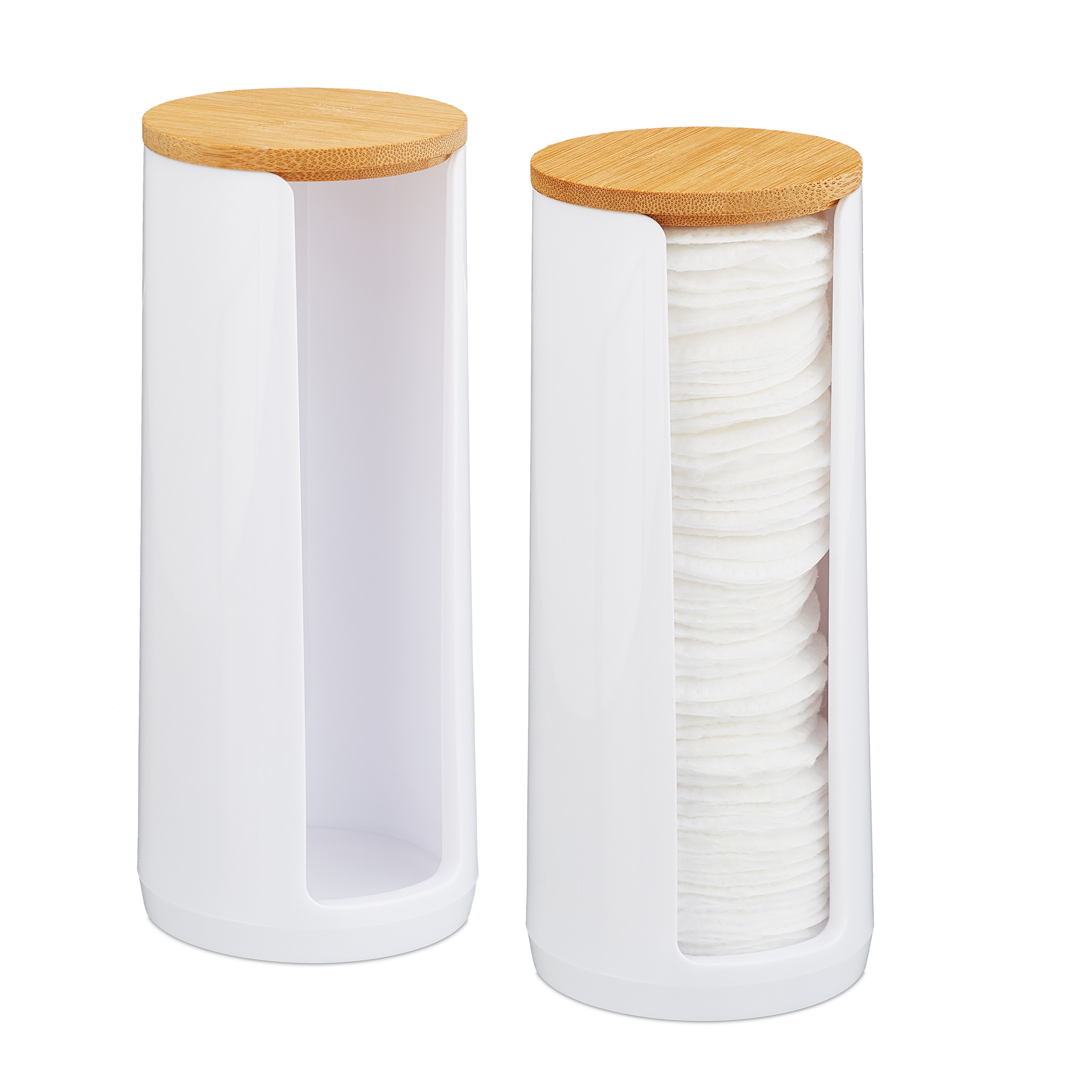 Wattepads Aufbewahrung 2er-Set Wattepadspender Wattepadhalter Pad Spender Acryl