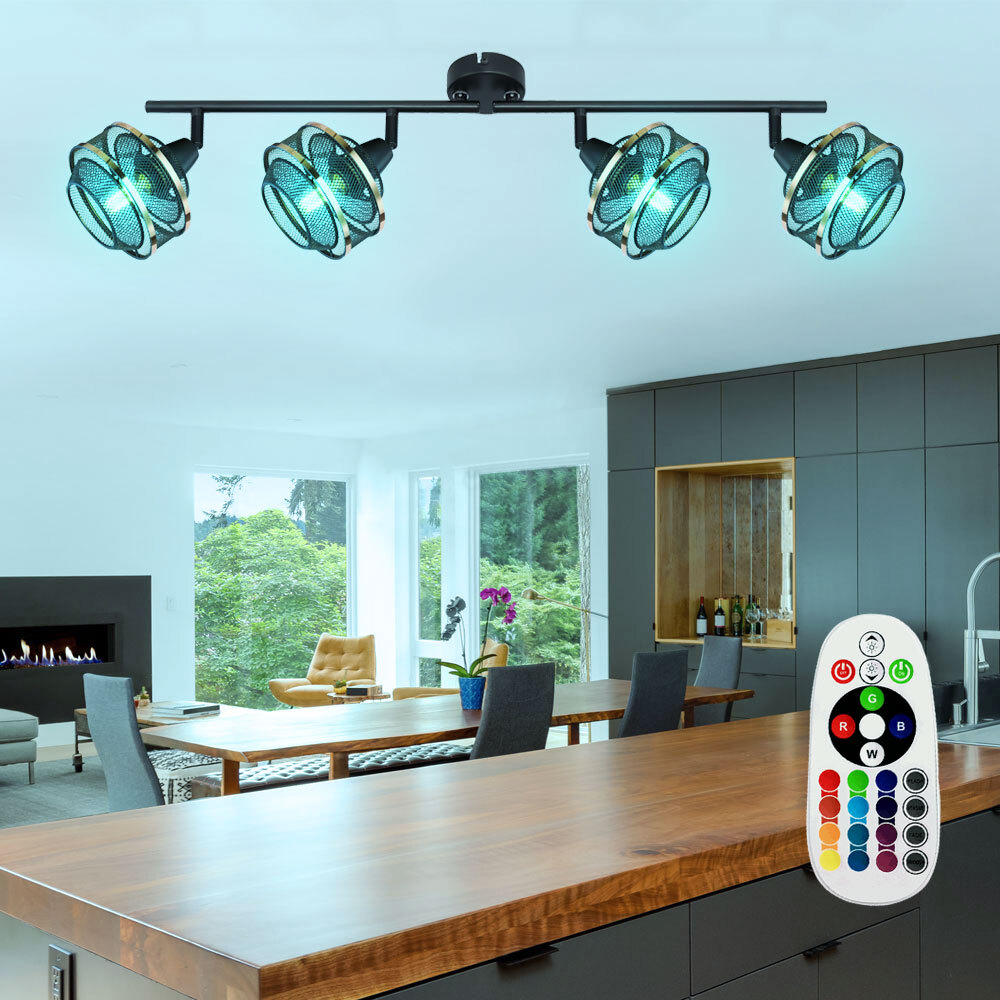 Deckenlampe Leuchte Spotlampe dimmbar RGB LED Fernbedienung Wohnzimmerleuchte