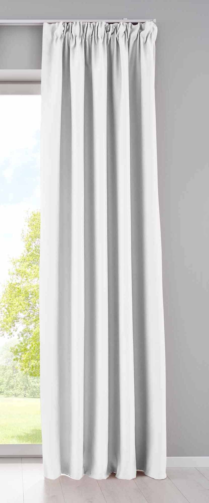 Verdunkelungsvorhang Blickdicht »NewYork« Schlaufen Weiß HxB 225x140 cm