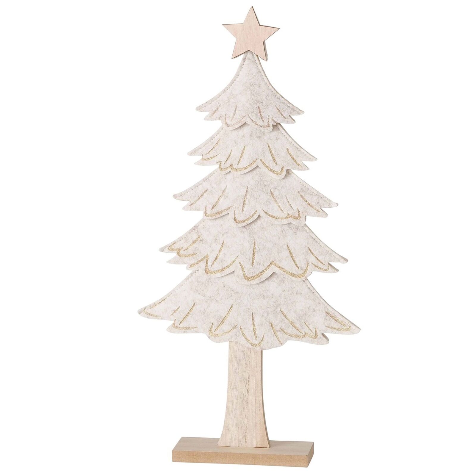 Deko-Aufsteller Janne H47cm aus Holz & Filz Tanne Weihnachts-Baum Advent X-Mas