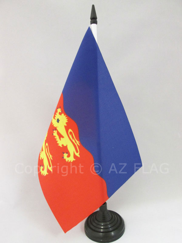 TISCHFLAGGE DÉPARTEMENT CALVADOS 21x14cm - CALVADOS TISCHFAHNE 14 x 21 cm - flag
