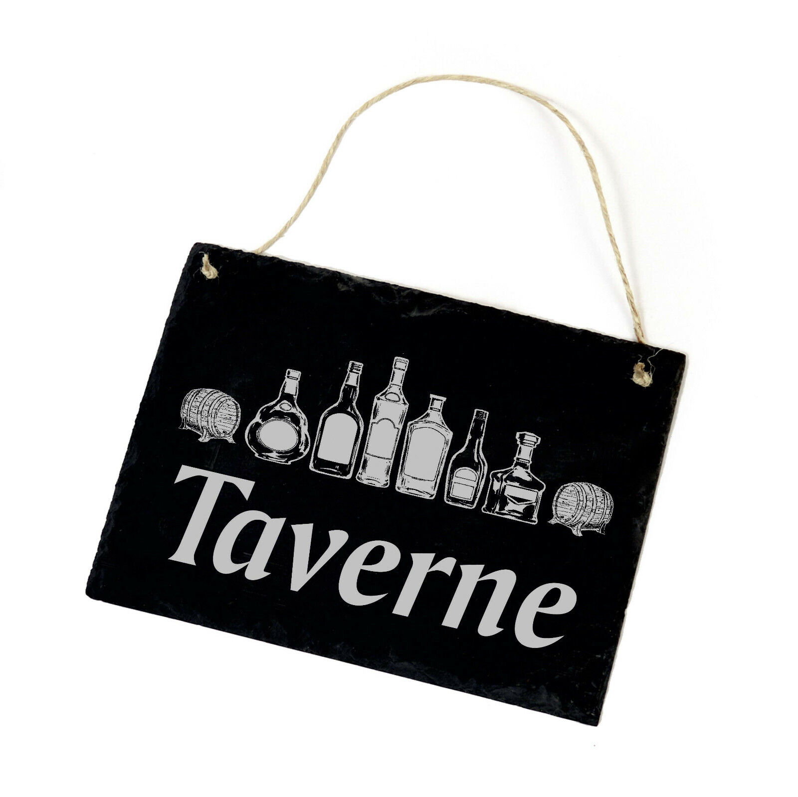 Schiefertafel graviert TAVERNE Schiefer Deko Wandschild zum Anhängen 22x16cm 🎁