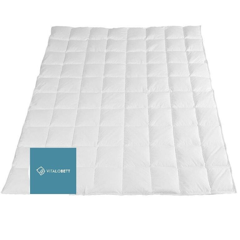 VitaloClassic Sommer Daunendecke extra-leicht, 135x200 cm, 300g 100% Daunen